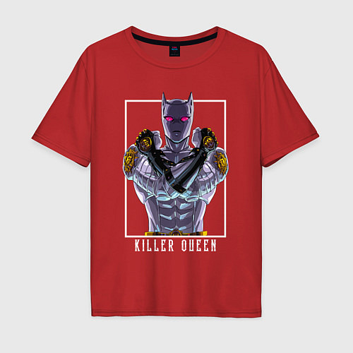 Мужская футболка оверсайз Killer Queen anime / Красный – фото 1