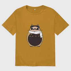 Футболка оверсайз мужская Тоторо Порко Россо, цвет: горчичный