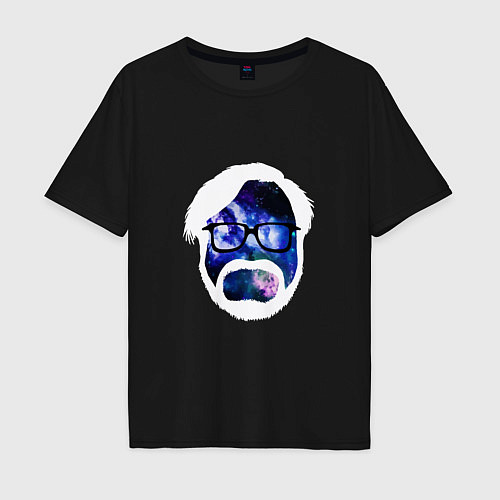 Мужская футболка оверсайз Вселенная Миядзаки / Черный – фото 1