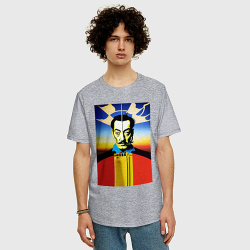 Мужская футболка оверсайз Salvador Dali: Fantasy Art / Меланж – фото 3