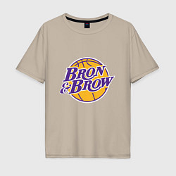 Футболка оверсайз мужская Bron & Brow, цвет: миндальный