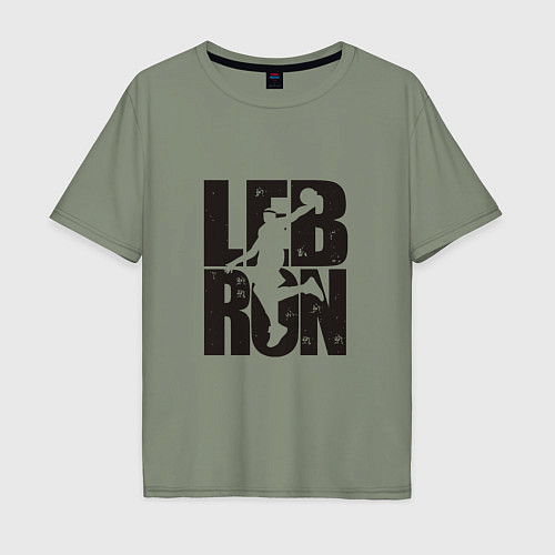 Мужская футболка оверсайз Lebron Dunk / Авокадо – фото 1