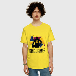 Футболка оверсайз мужская King James 23, цвет: желтый — фото 2