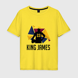 Футболка оверсайз мужская King James 23, цвет: желтый
