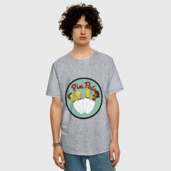 Футболка оверсайз мужская Simpsons bowling, цвет: меланж — фото 2