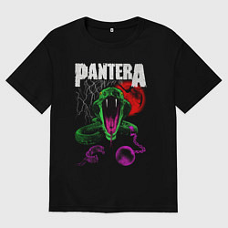 Футболка оверсайз мужская Pantera rock, цвет: черный
