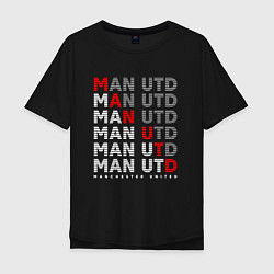 Футболка оверсайз мужская ФК Манчестер Юнайтед, цвет: черный