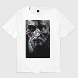 Футболка оверсайз мужская Пила Джон Крамер, цвет: белый