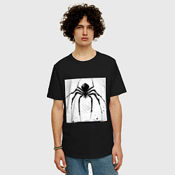 Футболка оверсайз мужская Чёрный паук, Редан, цвет: черный — фото 2