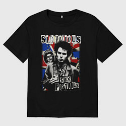 Футболка оверсайз мужская Sex Pistos Sid, цвет: черный