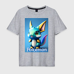 Футболка оверсайз мужская Pokemon Vaporeon, цвет: меланж