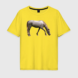 Футболка оверсайз мужская Креольская лошадь, цвет: желтый