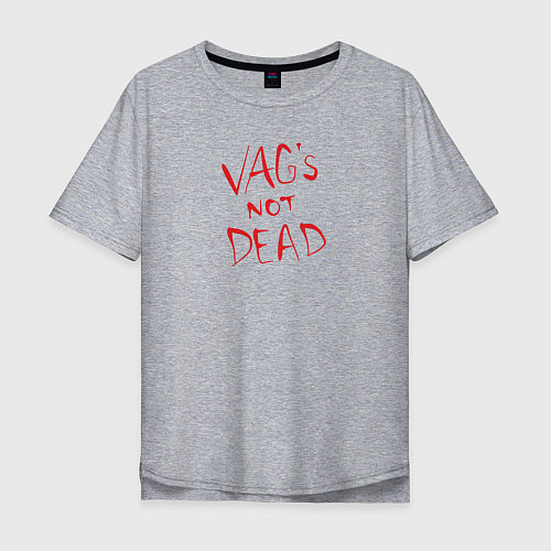 Мужская футболка оверсайз VAG not dead / Меланж – фото 1