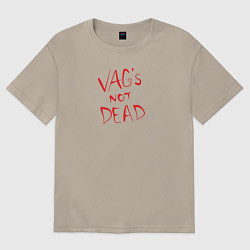 Футболка оверсайз мужская VAG not dead, цвет: миндальный