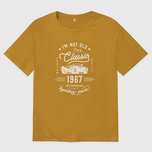 Мужская футболка оверсайз Я классический 1967 / Горчичный – фото 1