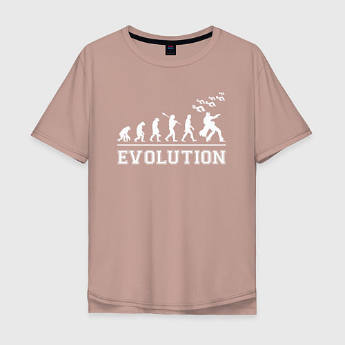Мужская футболка оверсайз JoJo Bizarre evolution / Пыльно-розовый – фото 1