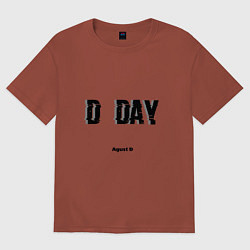 Футболка оверсайз мужская D DAY Agust D, цвет: кирпичный