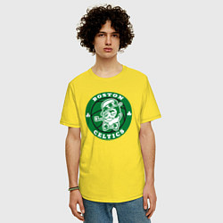 Футболка оверсайз мужская Celtics, цвет: желтый — фото 2