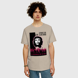 Футболка оверсайз мужская Эрнесто Че Гевара и революция, цвет: миндальный — фото 2