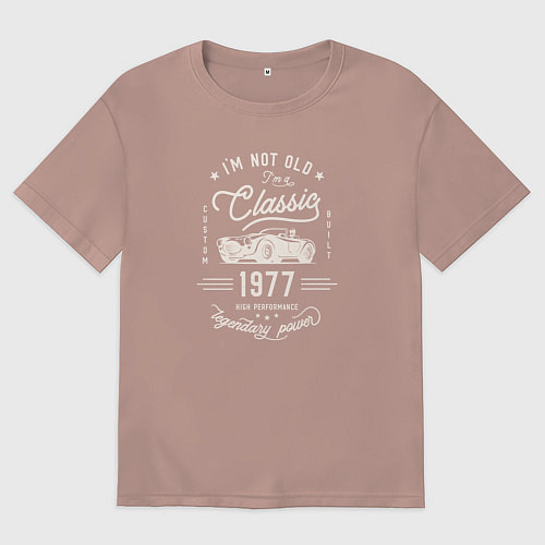 Мужская футболка оверсайз Я классический 1977 / Пыльно-розовый – фото 1