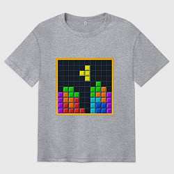 Футболка оверсайз мужская Tetris, цвет: меланж