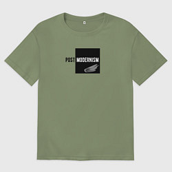 Футболка оверсайз мужская Постмодернизм, цвет: авокадо