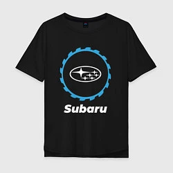Футболка оверсайз мужская Subaru в стиле Top Gear, цвет: черный