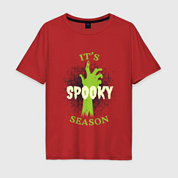 Футболка оверсайз мужская Its spooky season, цвет: красный