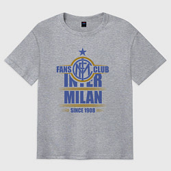 Футболка оверсайз мужская Inter Milan fans club, цвет: меланж