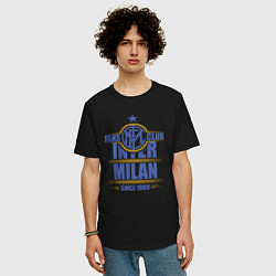 Футболка оверсайз мужская Inter Milan fans club, цвет: черный — фото 2
