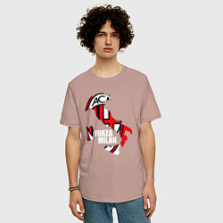 Футболка оверсайз мужская Forza Milan, цвет: пыльно-розовый — фото 2