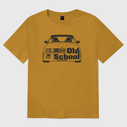 Футболка оверсайз мужская BMW old school, цвет: горчичный