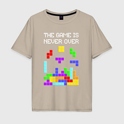 Мужская футболка оверсайз Tetris - the game is never over