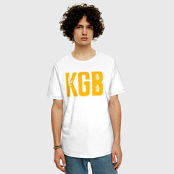 Футболка оверсайз мужская KGB, цвет: белый — фото 2