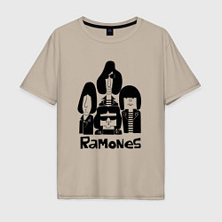 Мужская футболка оверсайз Ramones панк рок группа