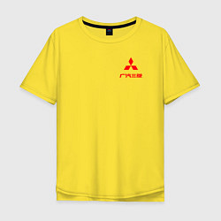 Футболка оверсайз мужская Mitsubishi motors sign, цвет: желтый