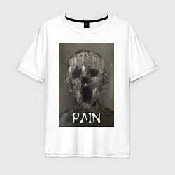 Футболка оверсайз мужская Painful, цвет: белый