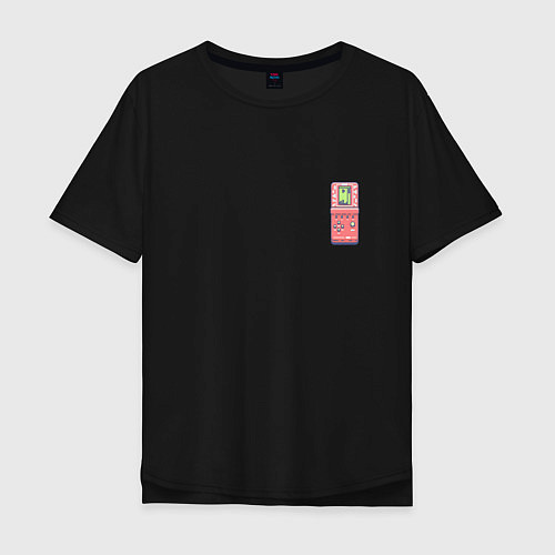Мужская футболка оверсайз Игровая приставка Тетрис - мини / Черный – фото 1