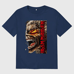Футболка оверсайз мужская Iron screaming, цвет: тёмно-синий