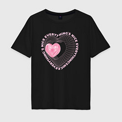 Футболка оверсайз мужская Everythings nice, цвет: черный