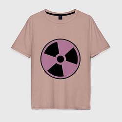 Футболка оверсайз мужская Nuclear dander, цвет: пыльно-розовый