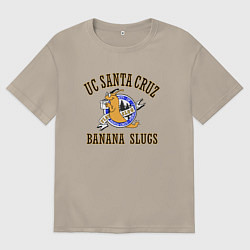 Футболка оверсайз мужская Банановые слизни, цвет: миндальный