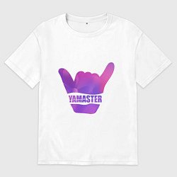 Футболка оверсайз мужская Yamaster Gradient, цвет: белый