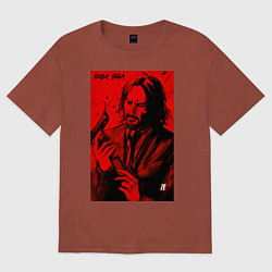 Футболка оверсайз мужская John Wick Baba Yaga art, цвет: кирпичный