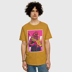 Футболка оверсайз мужская Dangerous Jacket, цвет: горчичный — фото 2