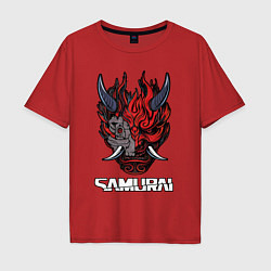 Мужская футболка оверсайз Samurai logo