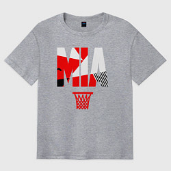 Футболка оверсайз мужская Miami buckets, цвет: меланж