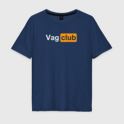 Футболка оверсайз мужская Vag club, цвет: тёмно-синий
