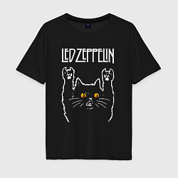 Мужская футболка оверсайз Led Zeppelin rock cat