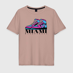 Мужская футболка оверсайз Basketball Miami